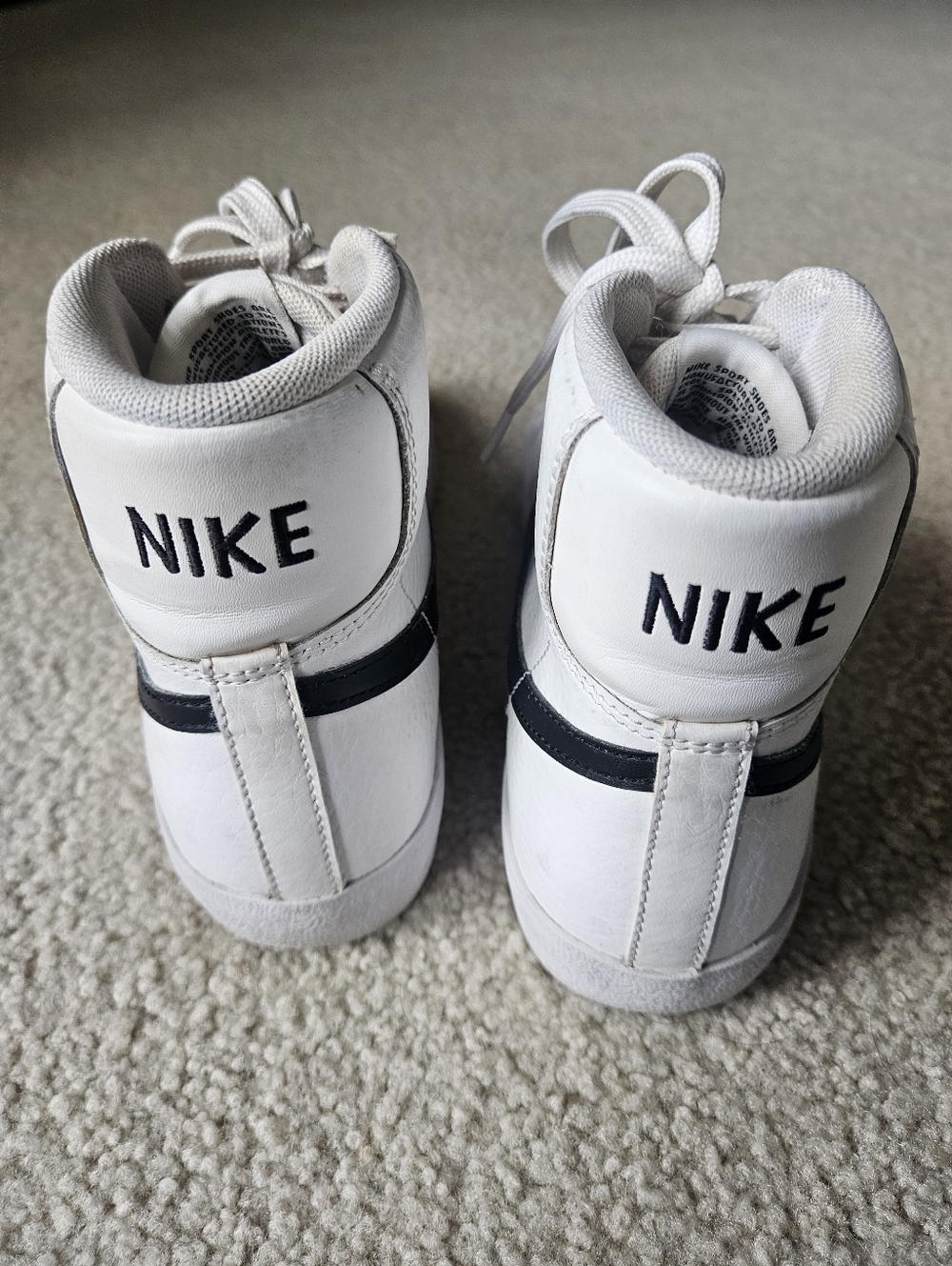 Nike Blazer Mid '77 Vintage Sneakers  High Tops White Black 5.5 Y or Womens 7 - Picture 6 of 10